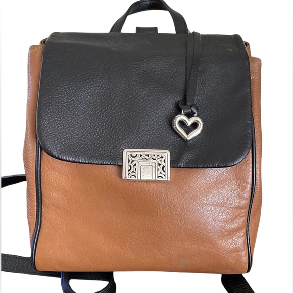 Brighton Handbags - Brighton Color Block Leather Backpack Pristine